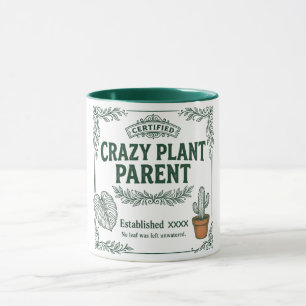 Taza Padre Planta Loco · Arte de Humor Botánico