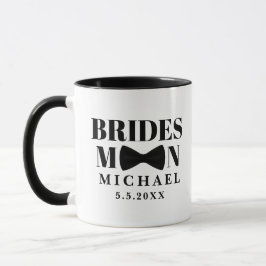 Taza Padrino de boda corbata negra personalizada
