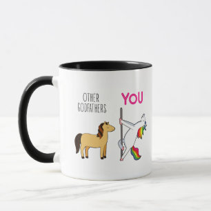 Taza Padrino Unicornio Divertido Café