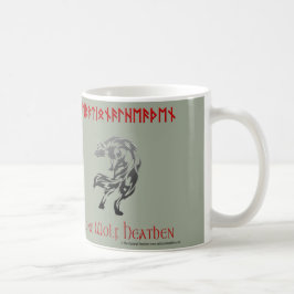 Taza pagana racional pagana del lobo solitario