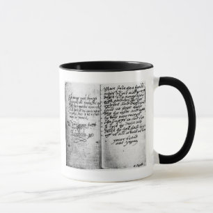 Taza Página del manuscrito