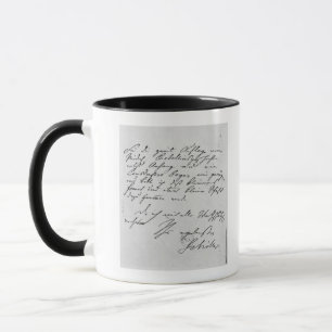 Taza Página del texto con su firma