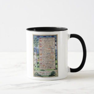 Taza Página del texto con un detalle de la frontera de
