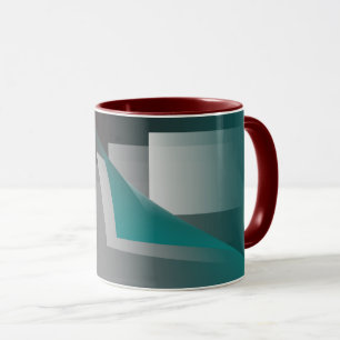 Taza Páginas grises de Borgoña verde azuladas