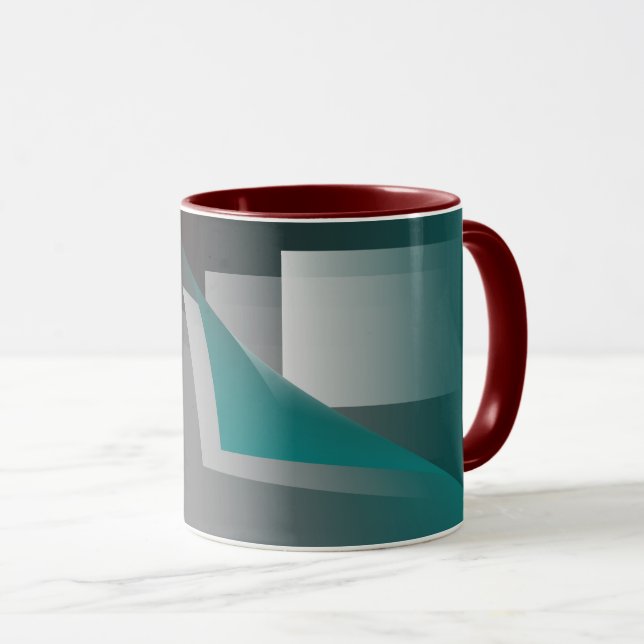 Taza Páginas grises de Borgoña verde azuladas (Anverso derecho)