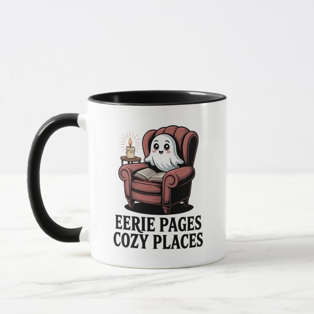 Taza Páginas inquietantes lugares acogedores - libro fa (Izquierda)