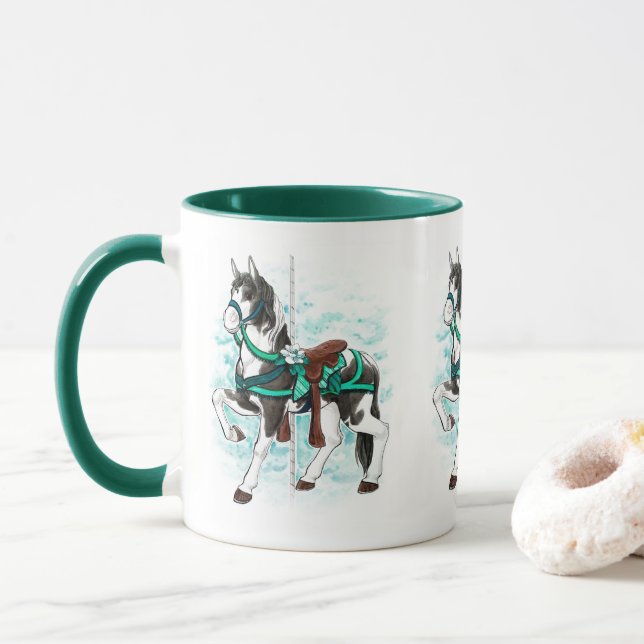 Taza Paint Carousel Horse Mug (Con donut)