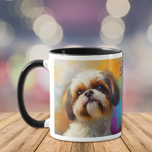 Taza Paint impresionista de Shih Tzu Dog
