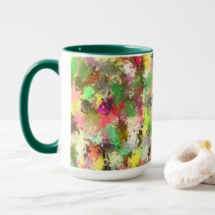 Taza Paint Splatter Autumn Color Leaves Resumen