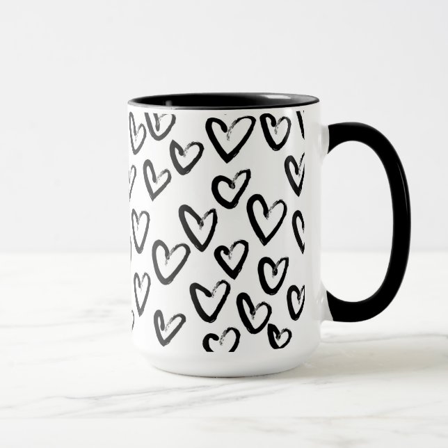 Taza Paint Stroke Heart Pattern (Derecha)