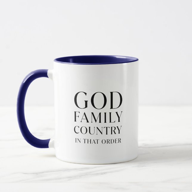 Taza País de la familia Dios en ese orden (Izquierda)