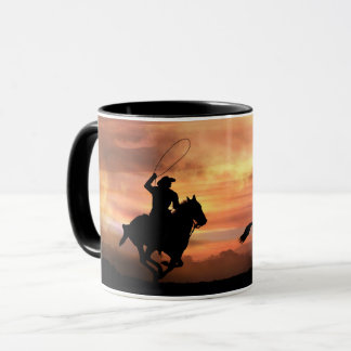 Taza País Vaquero Oeste Rodeo Ropando Caballo Salvaje