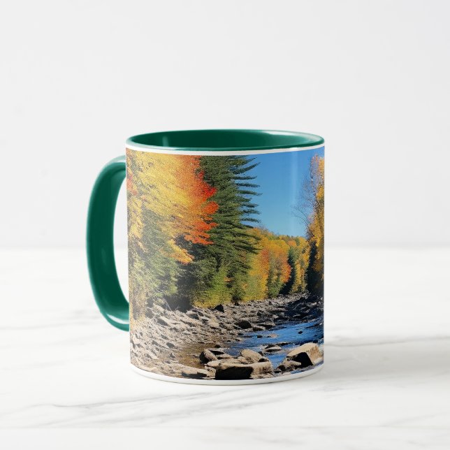 Taza Paisaje colorido de Nueva Inglaterra, otoño, (Anverso izquierdo)