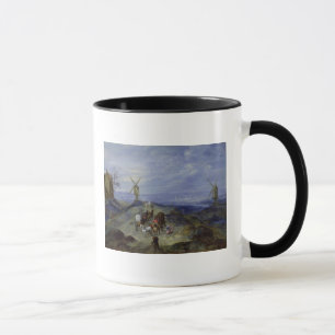 Taza Paisaje con dos molinoes de viento, 1612