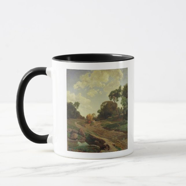 Taza Paisaje con Haywagon, c.1858 (Izquierda)