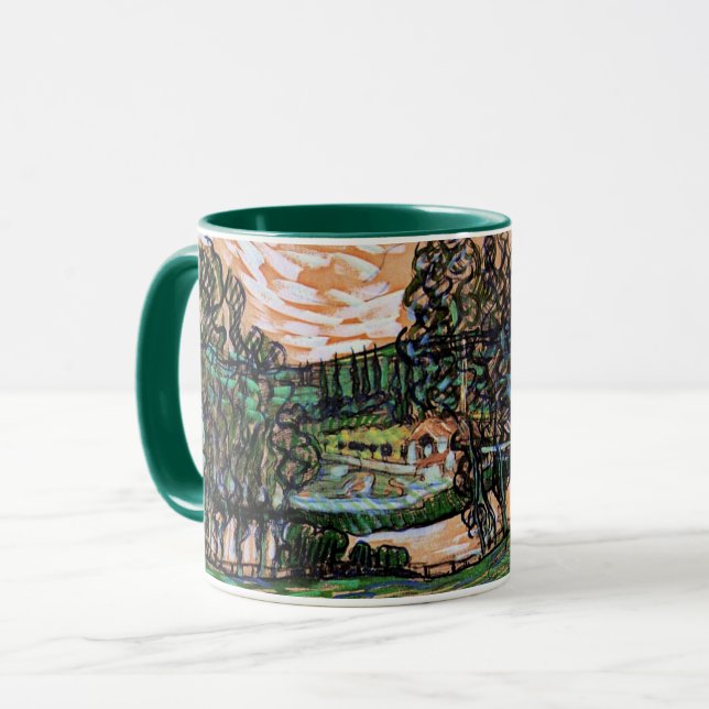 Taza Paisaje con puente sobre el Oise (Anverso izquierdo)