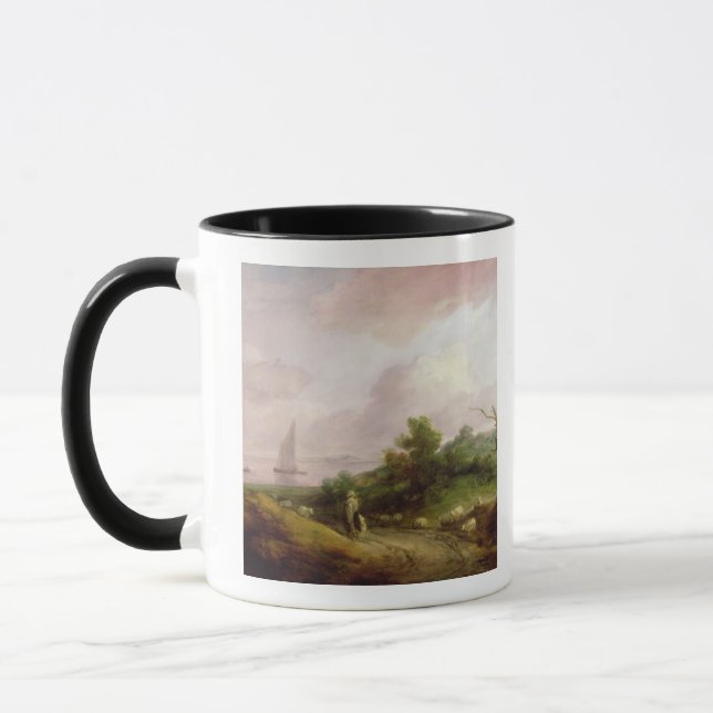 Taza Paisaje costero con un pastor y su multitud, c (Izquierda)