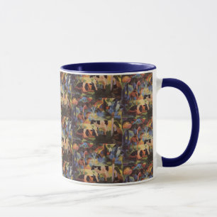 Taza Paisaje de agosto de Macke con vacas y camello