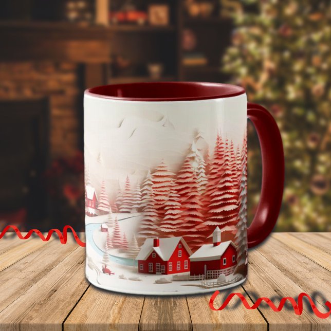 Taza Paisaje de invierno escandinavo en 3D (Subido por el creador)