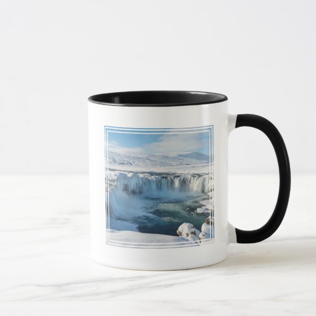 Taza Paisaje de la cascada Godafoss (Derecha)