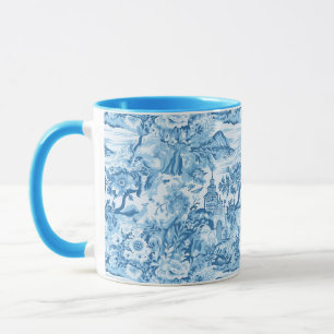 Taza Paisaje de los baños azules clásicos