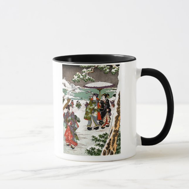 Taza Paisaje de nieve japonés (Derecha)