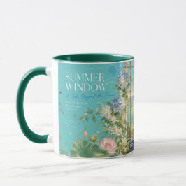 Taza Paisaje del lago en primavera.