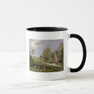 Taza Paisaje del pueblo