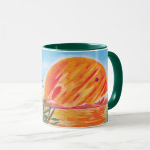 Taza Paisaje en Europa - Pintura de la luna de Júpiter 