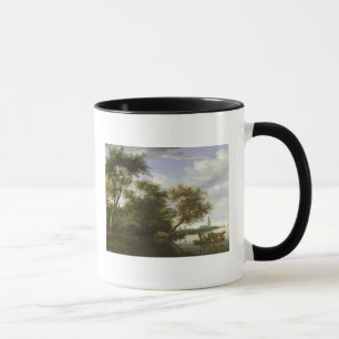 Taza Paisaje enselvado del río