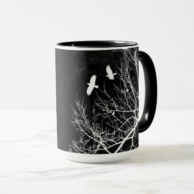 Taza Paisaje húmedo en medio de la noche de los árboles (Anverso derecho)