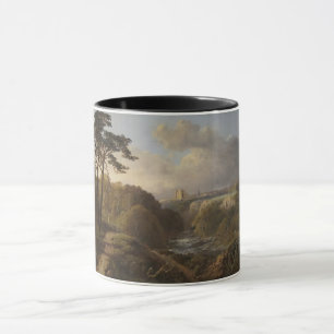 Taza Paisaje inglés vintage en el condado de Derbyshire