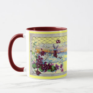 Taza Paisaje invernal de ROMANTICA,Pansies,Baños floral