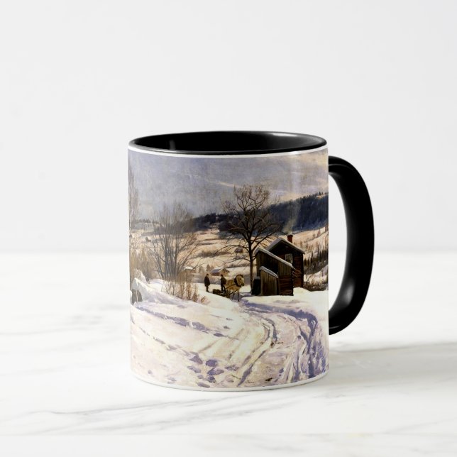 Taza Paisaje invernal en Lillehammer, Dinamarca (Anverso derecho)