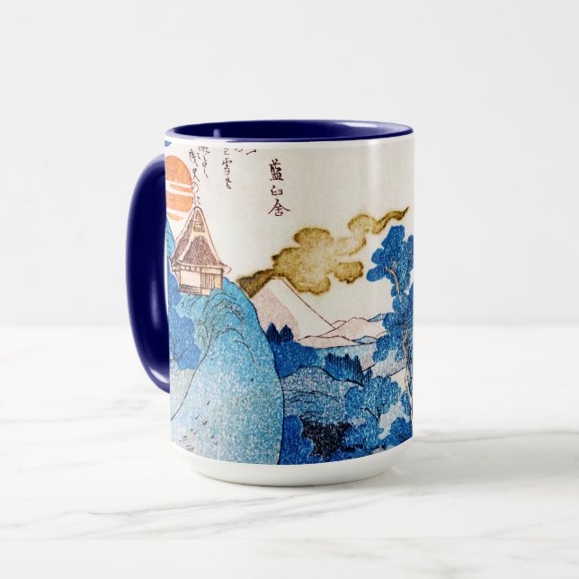 Taza Paisaje japonés Sunrise, Kuniyoshi, Ukiyo-e (Anverso izquierdo)