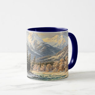 Taza Paisaje montañoso nevado