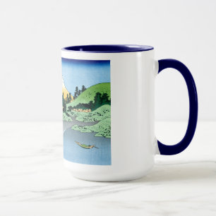 Taza Paisaje oriental fresco de la opinión de Hokusai