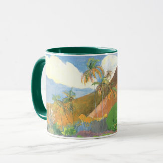 Taza Paisaje Tahitiano, Montañas Tahití, Paul Gauguin