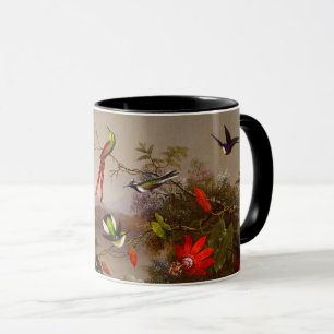Taza Paisaje tropical con 10 Hummingbirds Heade