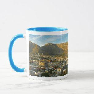 Taza Paisaje urbano de Ciudad del Cabo con montaña de 