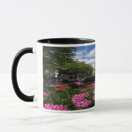 Taza Paisaje urbano de Europa flores Jardín calle
