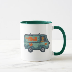 Taza Paisely Scooby-Doo que conduce la máquina del