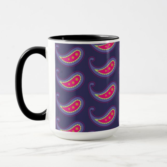 Taza Paisley morada y rosa (Izquierda)