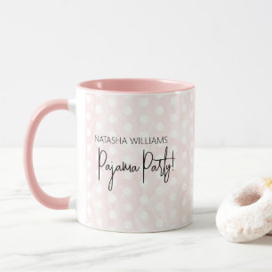 Taza Pajama Bachelorette Pink Polka Dot Favor