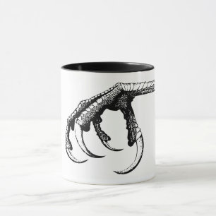 Taza Pajarito victoriano con talón blanco gótico