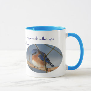Taza Pájaro Azul De La Felicidad Inspirador