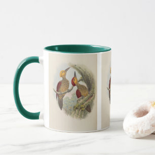 Taza Pájaro carpintero de cara amarilla negro por John