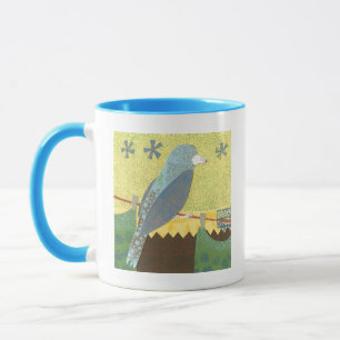 Taza Pájaro colorido en un cable