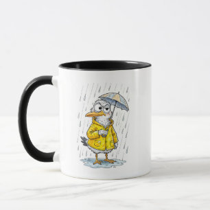 Taza Pájaro Cómico Deber Lluvioso