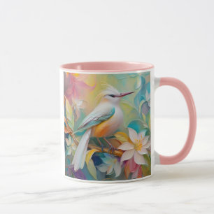 Taza Pájaro de fantasía con grupa dorada copetuda
